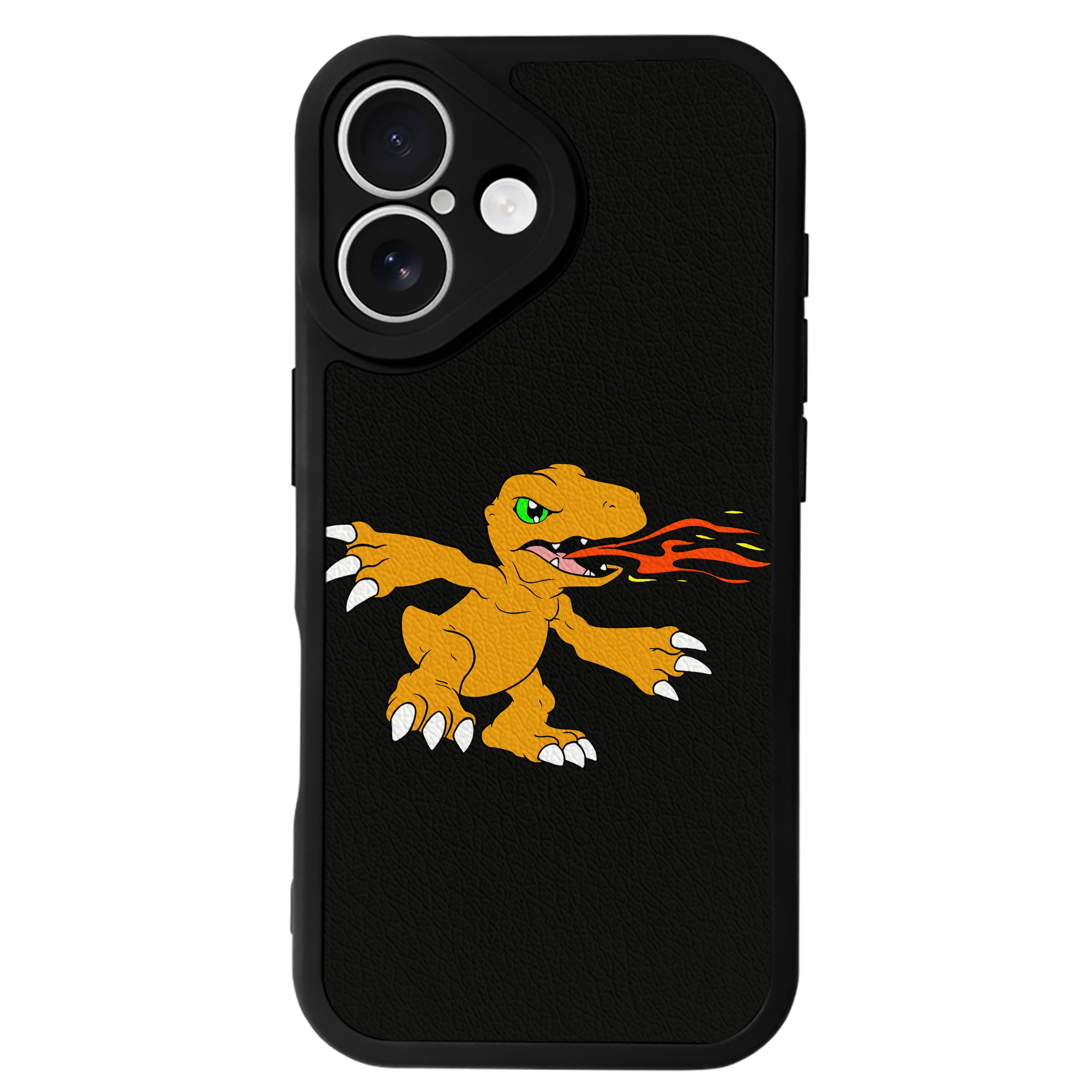 （画像用） Digimon デジタルモンスター/デジモン 【iPhone 16シリーズ対応】シリコンスマホケース（レザー調） 材質：シリコン